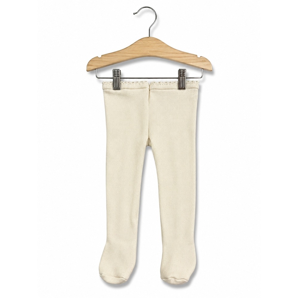 American Girl Doll‎ Cream Knit Tights Lace Trim Waistband 18 Inch Doll Accessory